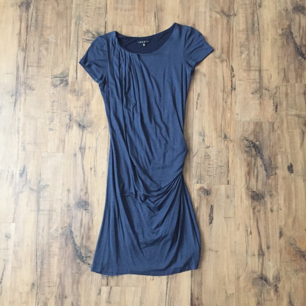 Theory navy T-shirt mini dress